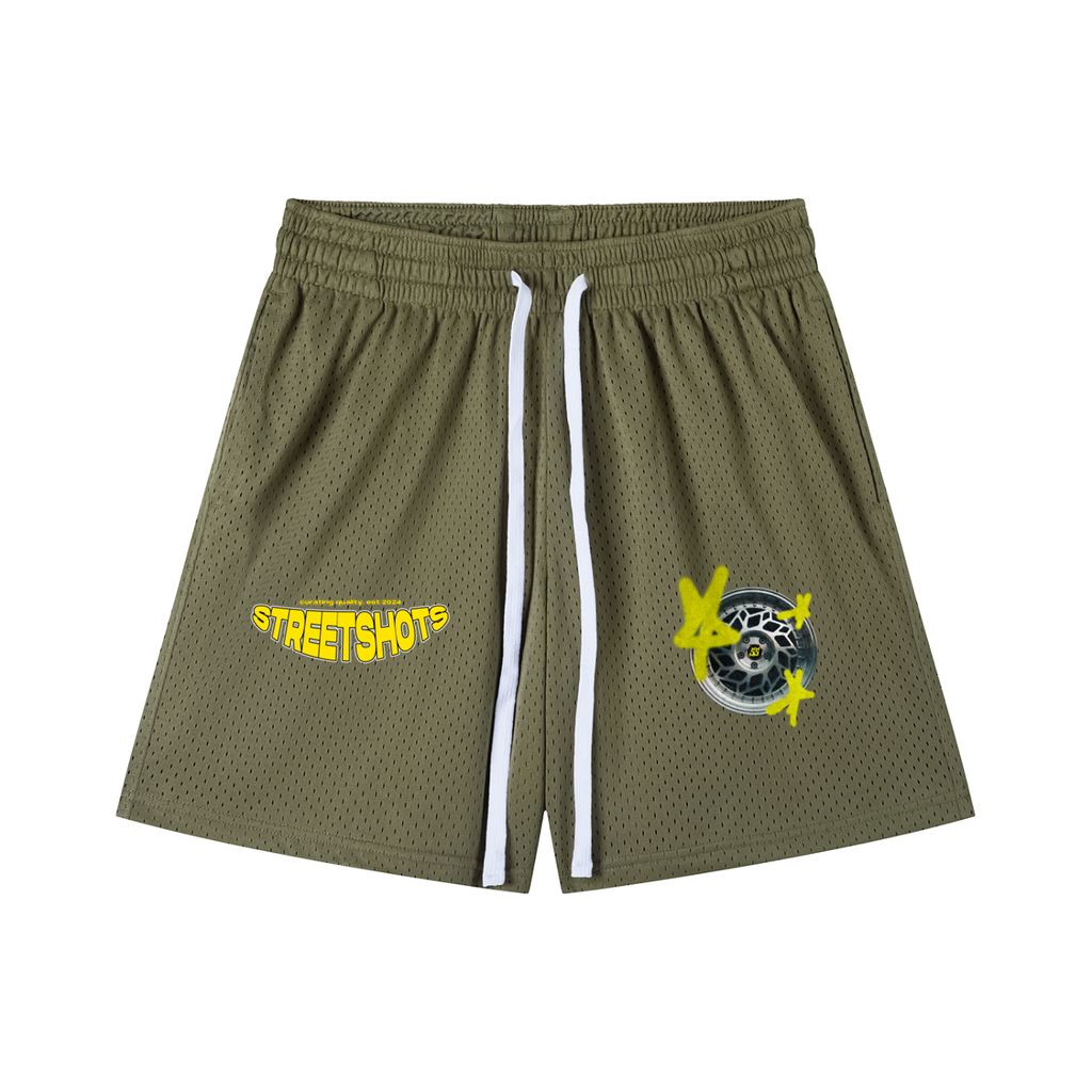 Mesh Drawstring Shorts