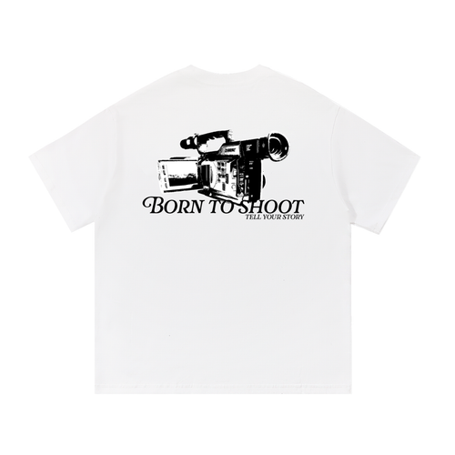 Born To Shoot T-Shirt white